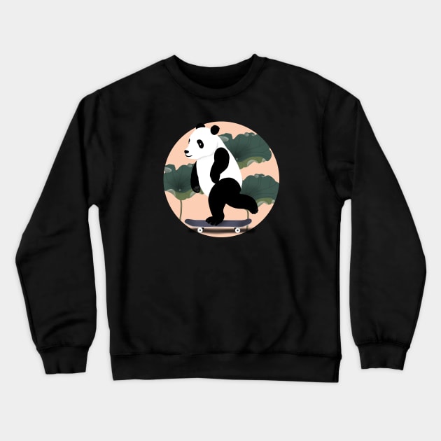 Easy ride with panda Crewneck Sweatshirt by Red Zebra